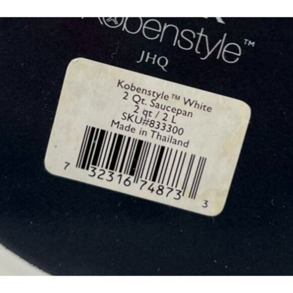 Dansk Købenstyle White Enameled Carbon Steel Saucepan With Lid Wooden Handle 2Qt - Picture 11 of 11